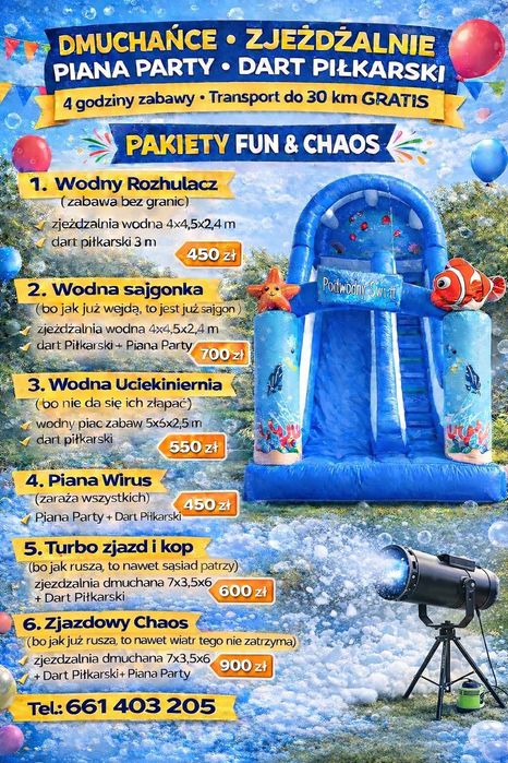 Wynajem dmuchancow Piana Party Dart Piłkarski