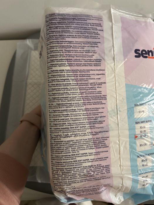 Seni podkłady 90x60 cm poporodowe