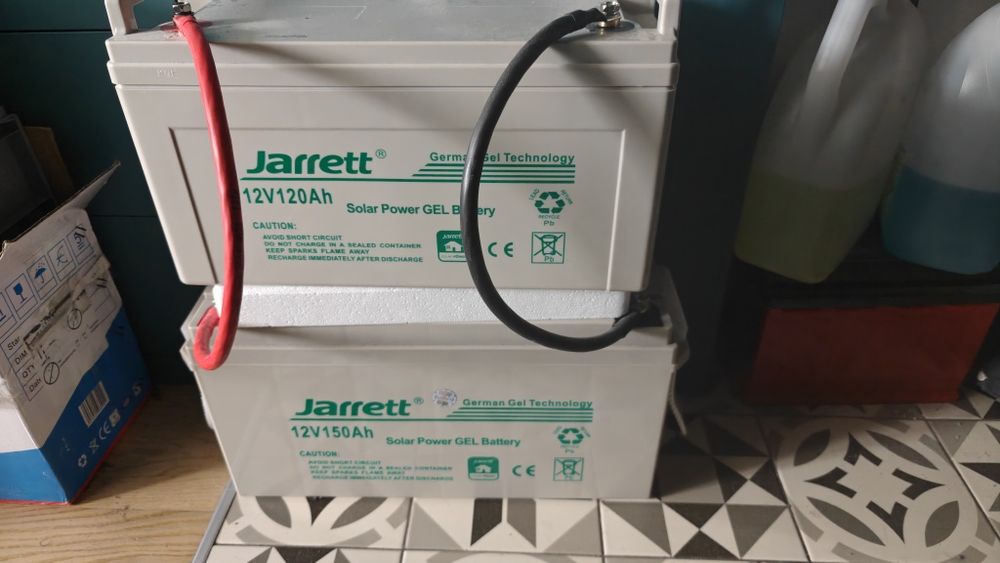 Акумулятори GEL Jarrett 120ah+160ah 50%  зносу