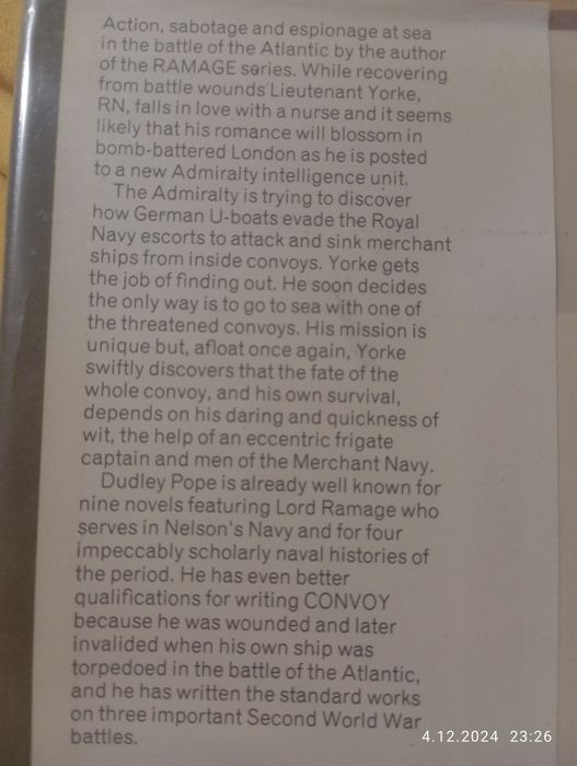 Convoy A novel by Dudley Pope