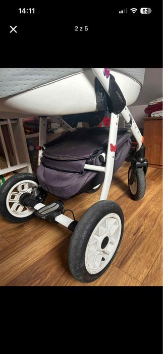 wozek gondola szary i garisy