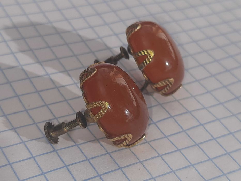 Серьги янтарные из СССР
