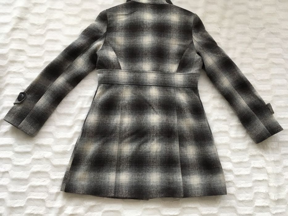 Płaszcz damski w kratkę szarosc M/38 firmy Orsay