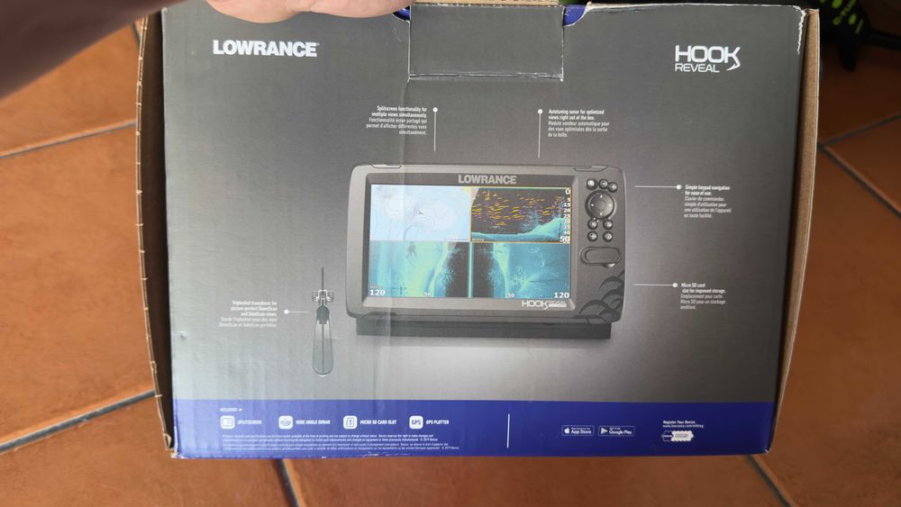 Lowrance Hook Reveal 9 Tripleshot com bateria