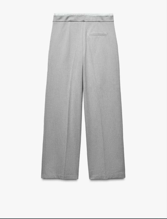 Штани палацо сірі zara xs-s.