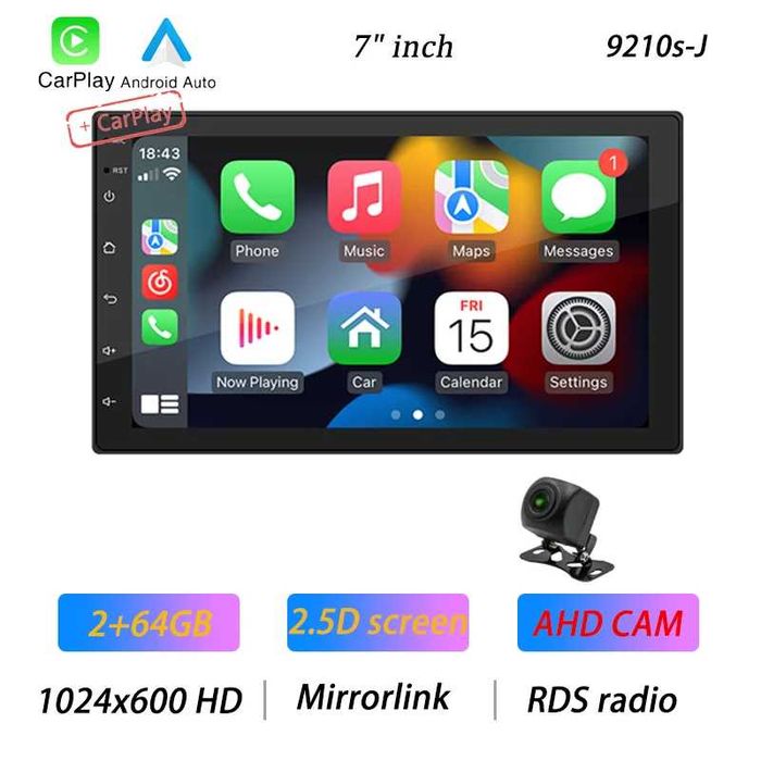 2DIN авто Магнитола 7" Android, GPS, WIFI, Bluetooth + задняя камера