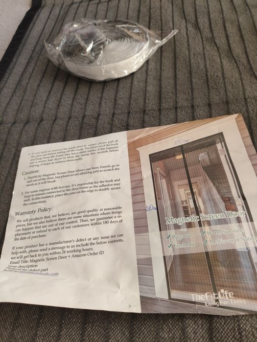 Osłona/moskitiera na drzwi balkonowe 38x82 cale