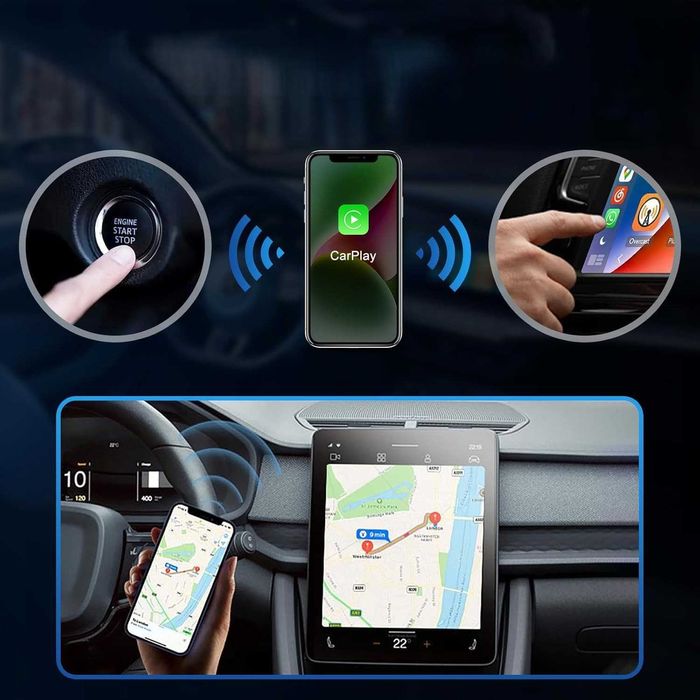 Adapter Moduł Bezprzewodowy 2w1 CarPlay Android Auto Dongle 5GHz