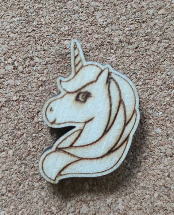 Drewniane scrapki jednorożec opakowanie 5 szt.