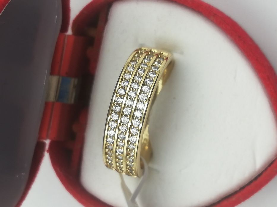 Pierścionek Xuping pozłacany 14 k
