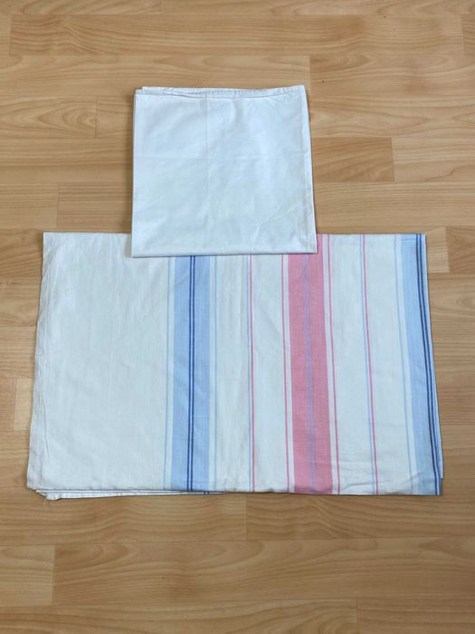 Лляна простинь  простирадло часів СРСР + велика наволочка.