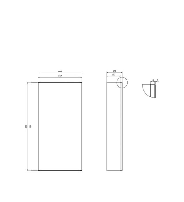 Szafka lustrzana 40 cm z lustrem