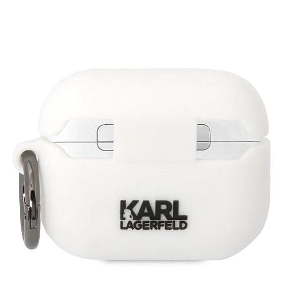 Etui Karl Lagerfeld Silicone Karl Head 3d na AirPods Pro - białe