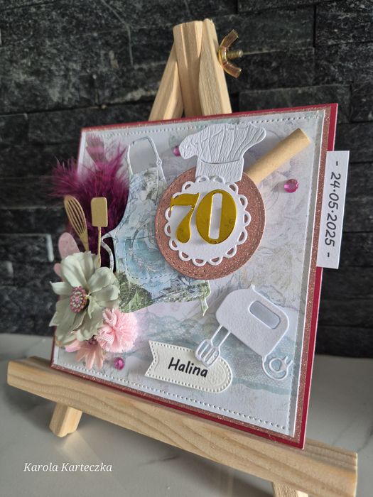 Kartka urodzinowa 40/50/60/70/80 kucharz, kucharka