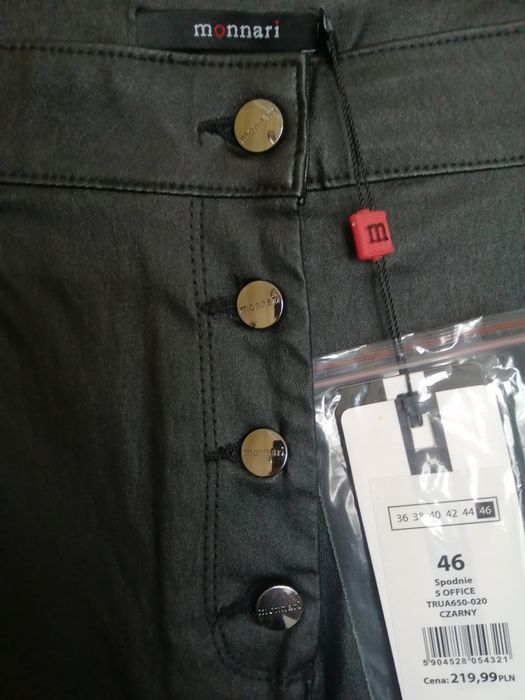 Spodnie "ala skórzane", 46 lub 44Monnari. Woskowane. Satynowy połysk.
