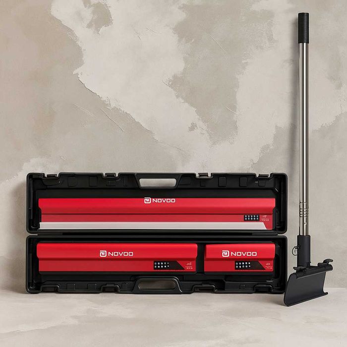 Набір шпателів NOVQO FINISH PRO 3 для нанесення шпаклівки + валик