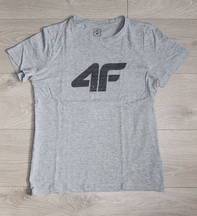 Szary t-shirt koszulka bluzka 4F r. 164