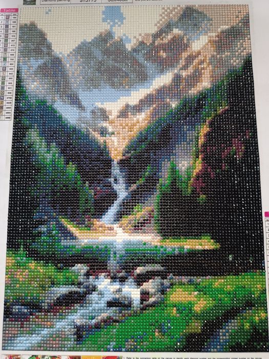 Готовая алмазная мозаика "Горы"