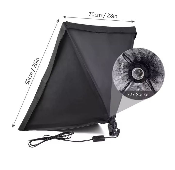 2 lampy softbox do sesji zdjęciowych i wideo