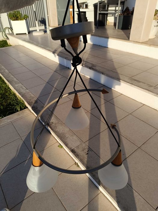 Candeeiro sala com três pontos de luz