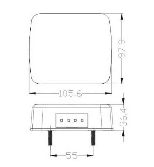 Lampa tylna LED - 12/24V - Ol-Mot Kutno