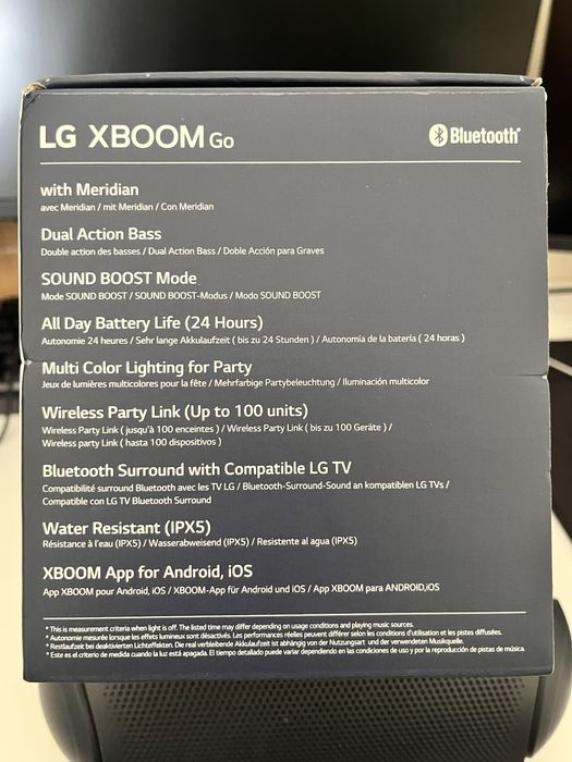Coluna LG xboom go