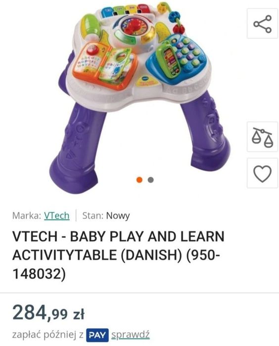 Stolik edukacyjny grający zabawka edukacyjna