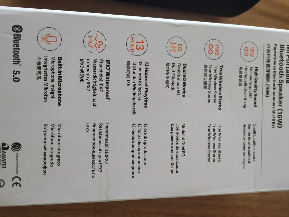 Coluna Bluetooth Xiaomi Mi Portable 16W NOVA – Potente e Resistente