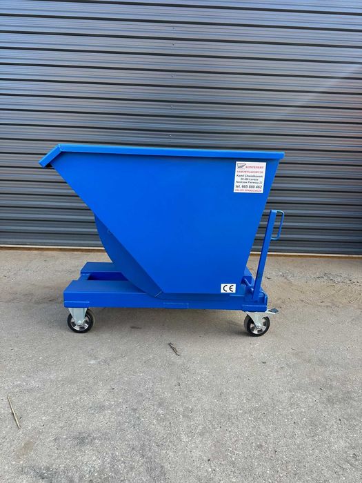 Kontener samowyładowczy 0,5 m3, mulda, pojemnik, koleba na odpady.