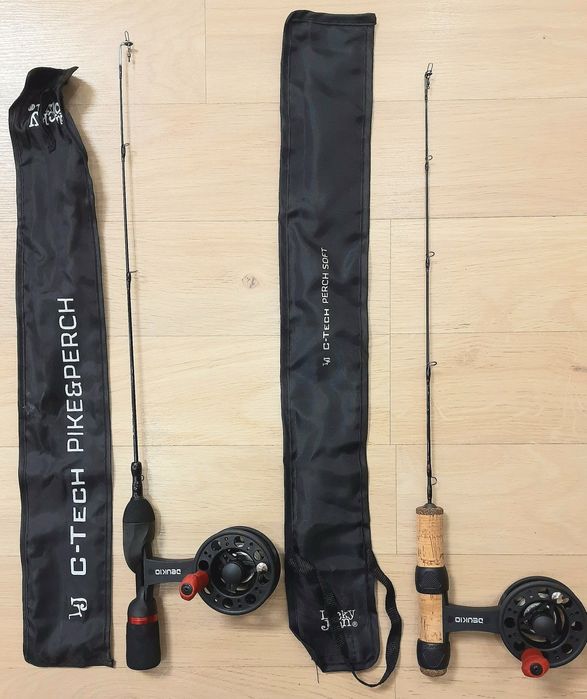 Комплект для зимової рибалки. Ледобур топові балансири  вудки та інше