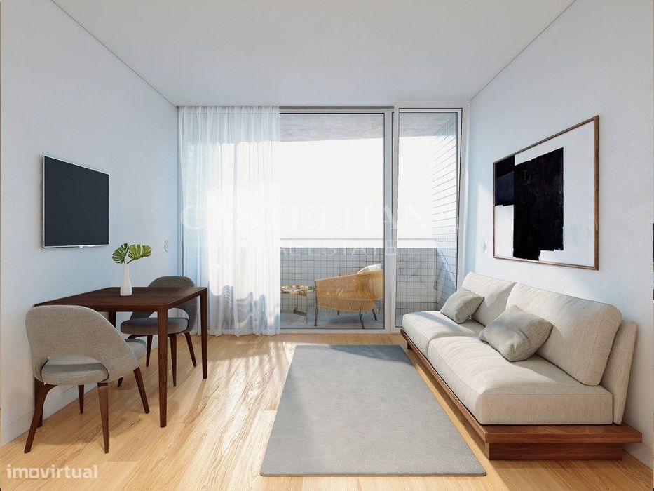 Apartamento T0 com logradouro em novo empreendimento no centro do P...