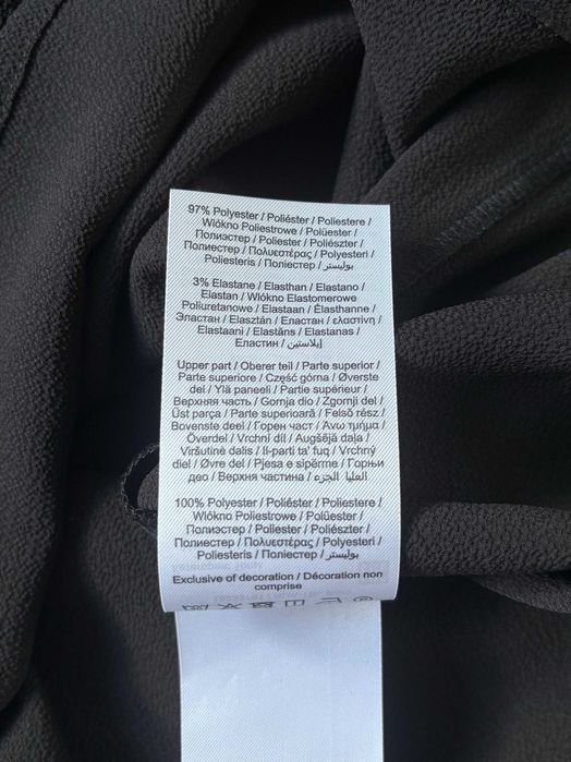 ONLY bluzka damska czarna rozmiar XS/S z transparentną siateczką