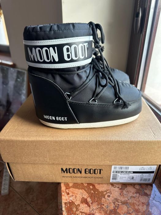 Moon Boot sniegowce czarno biale