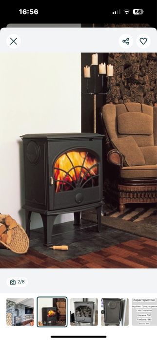 Чугунна піч-камін Dovre 500 cb топка буржуйка на дровах опалення чавун