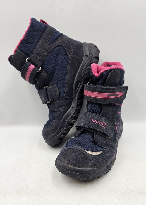 Śniegowce Dziecięce Superfit Husky Gore-Tex Granatowe Rozmiar 29