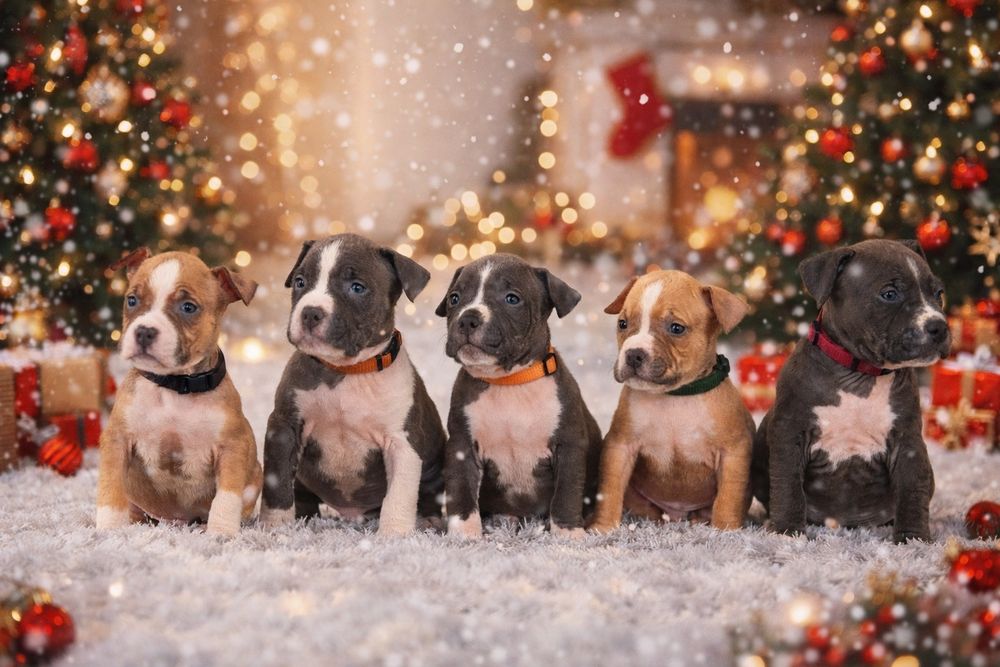 Цуценята амстафф стафф стаффорд