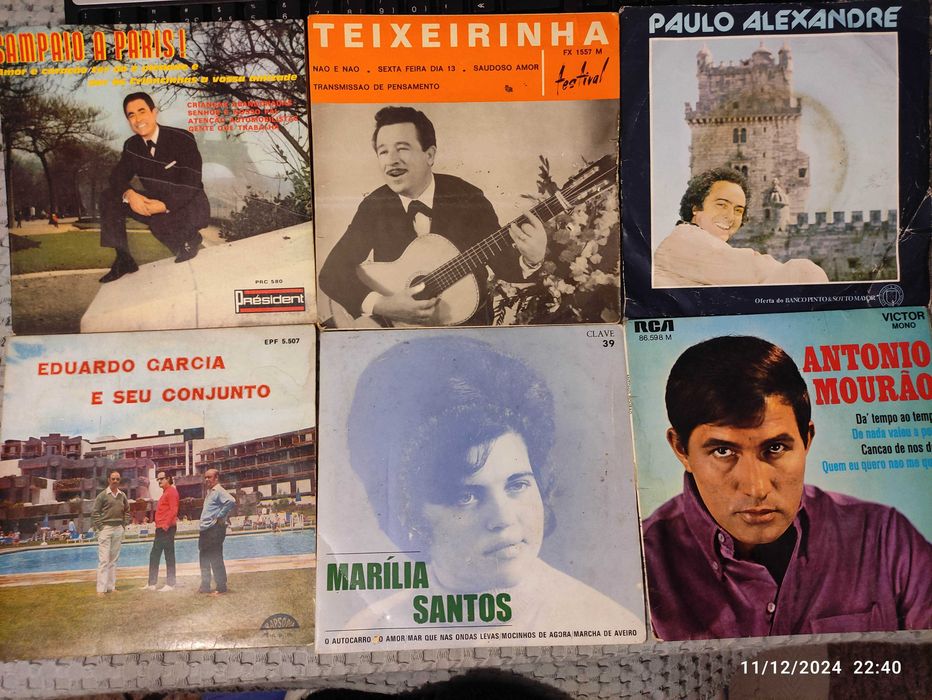 6 discos vinil vários