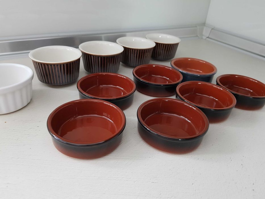 Kokilki  naczynia do zapiekania kamionkowe – zestaw 12 szt-st. idealny
