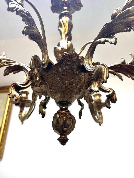 Люстра бронзова на 6 ламп 7463