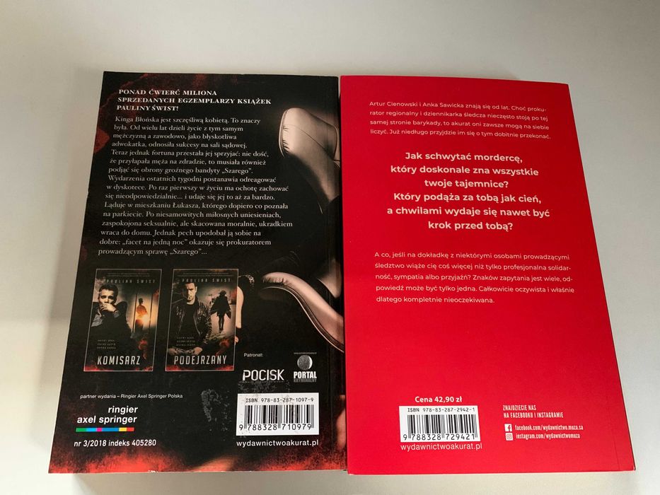 zestaw książek Paulina Świst - Prokurator i Incognito używane