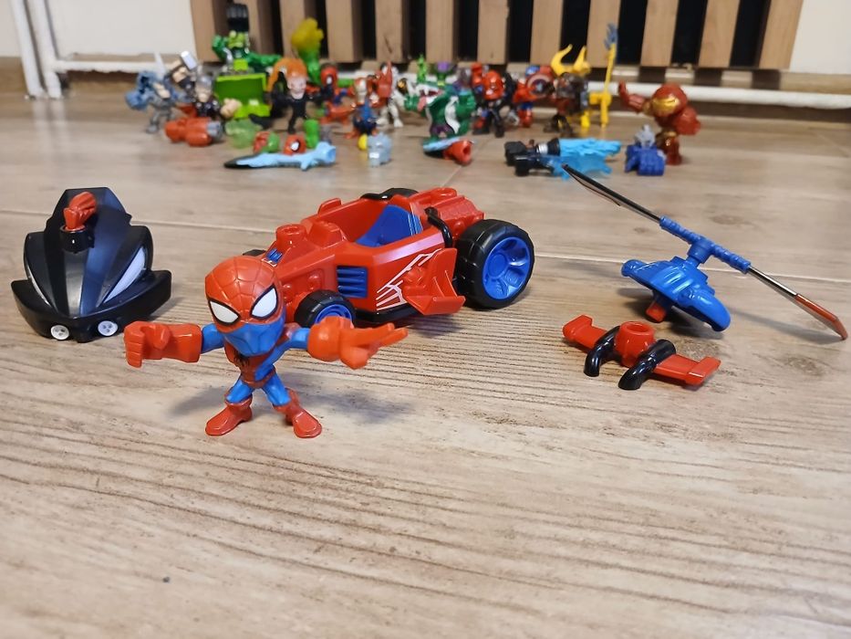 Marvel Hero Mashers Micro 19 figurek i 2 pojazdy Spiderman Hulk unikat