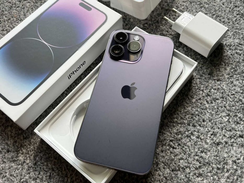iPhone 14 Pro Max 128GB PURPLE FIOLETOWY Violet Bateria 97% + SZKŁO