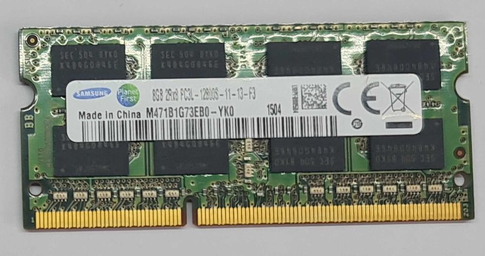 Memória portátil Samsung 8GB 204-pin SODIMM DDR3 PC3L_12800 _ 1600MHz