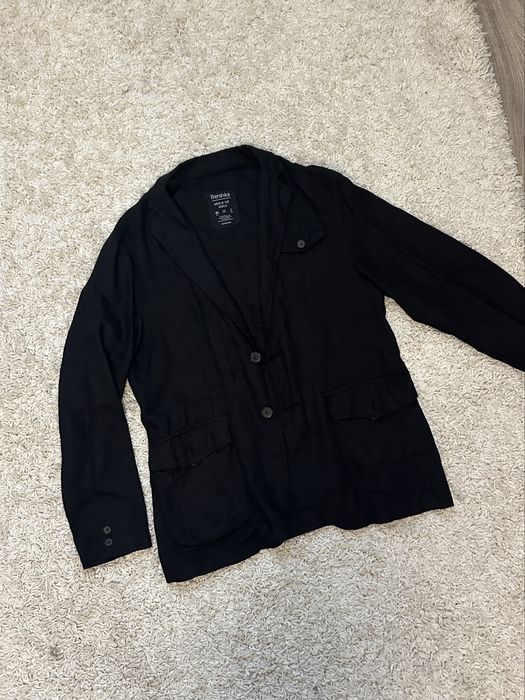 Піджак льняний чорний