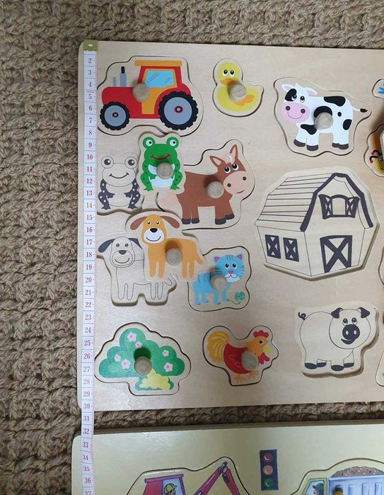 Дерев'яні пазли вкладиші Goki, Lelin