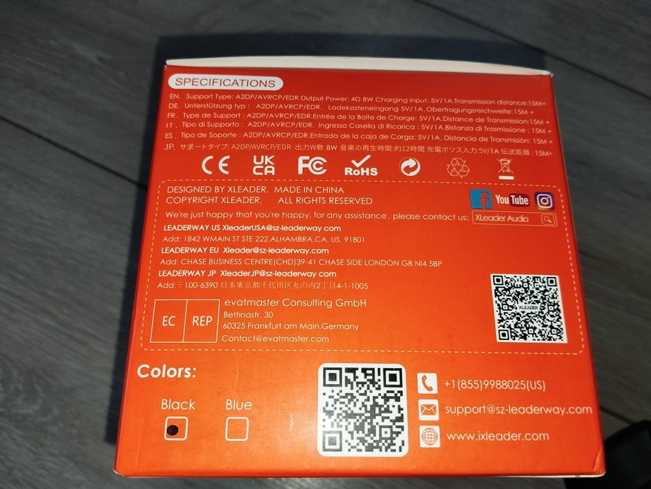 Głośnik bezprzewodowy RGB rowerowy