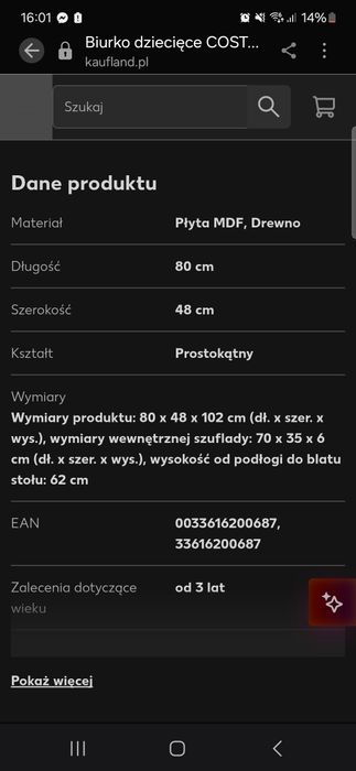 Biurko  dziecięce