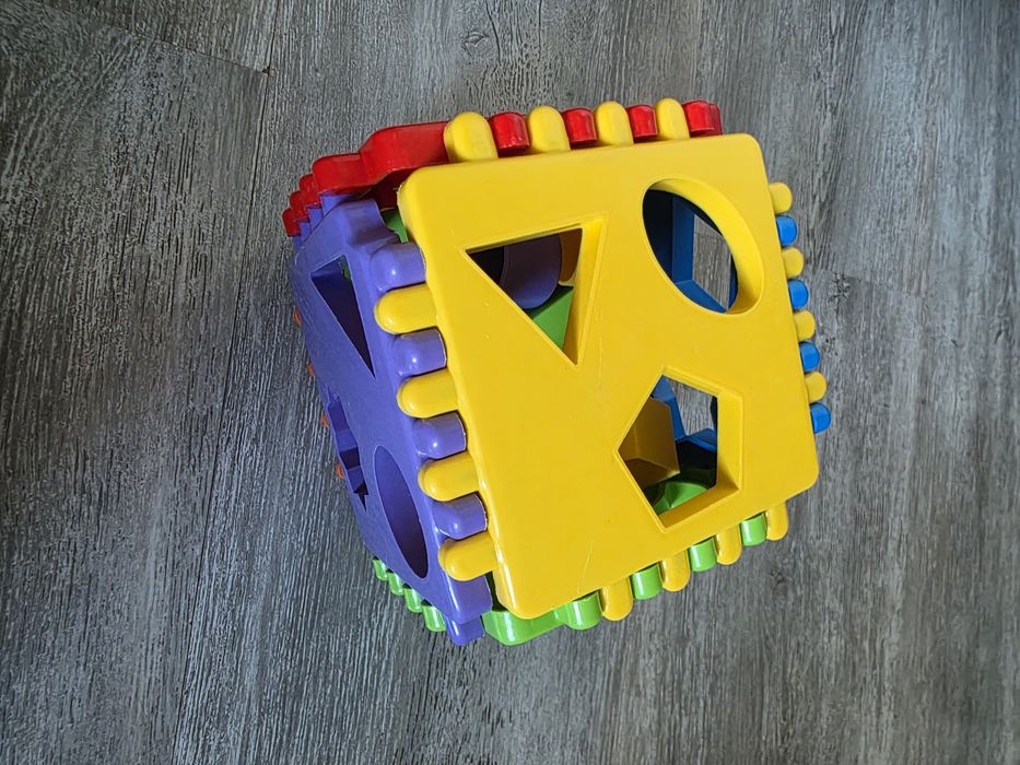 Kostka sorter, wieża + dwie zabawki pop it