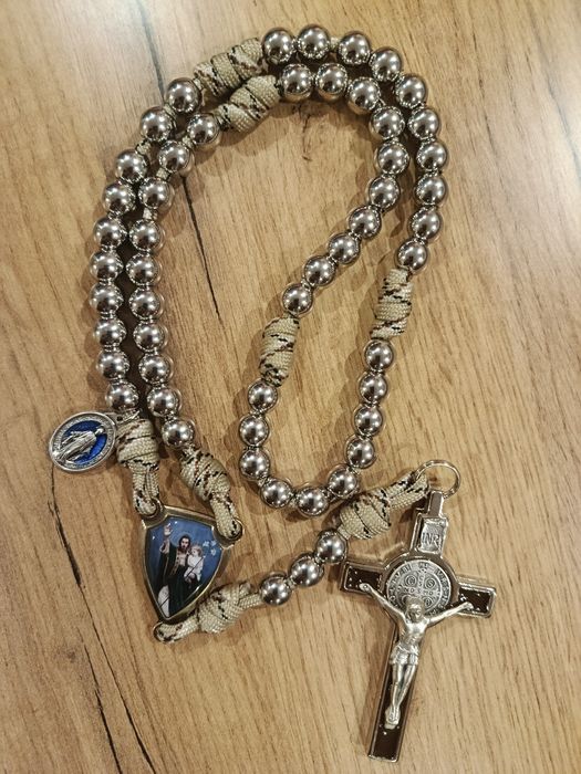 Różaniec paracord, stal nierdzewna 10mm