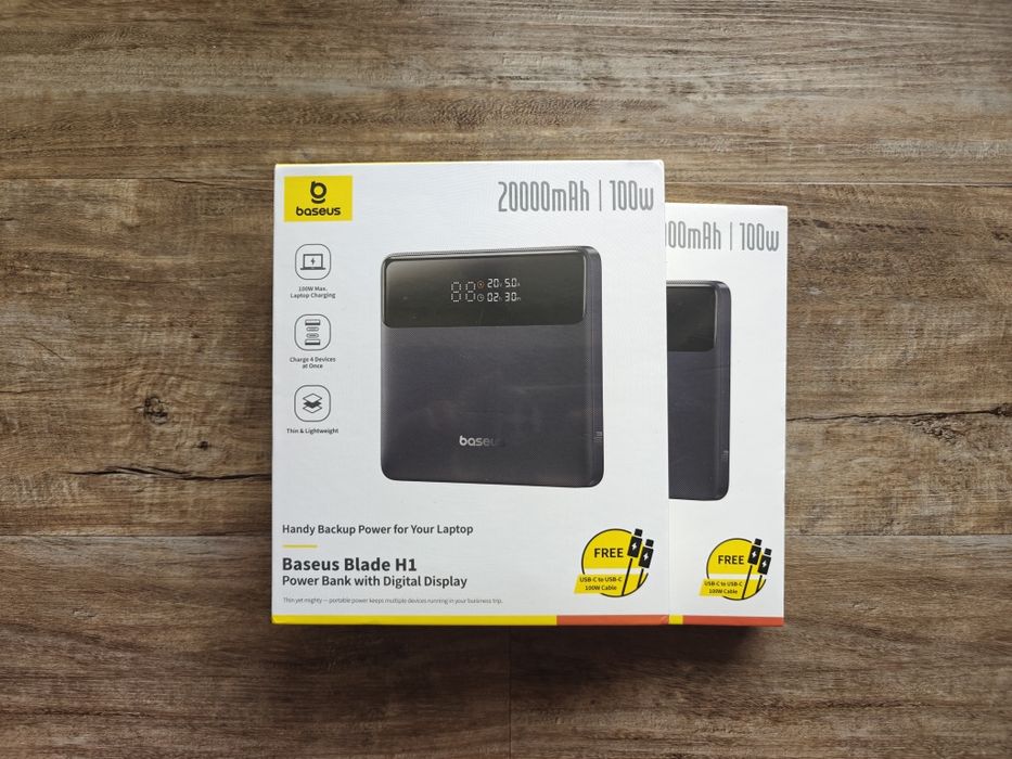 Павербанк Baseus Blade H1, 100w, 20 000 mAh Powerbank